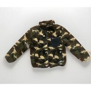 ZARA Boys Army Camo Fleece Warm Winter Jacket Size 10